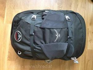 my Osprey Farpoint 40 fully packed