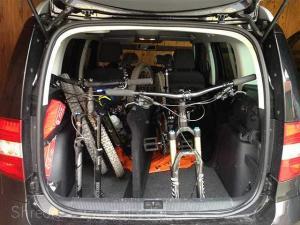 all bikes packed into SUV