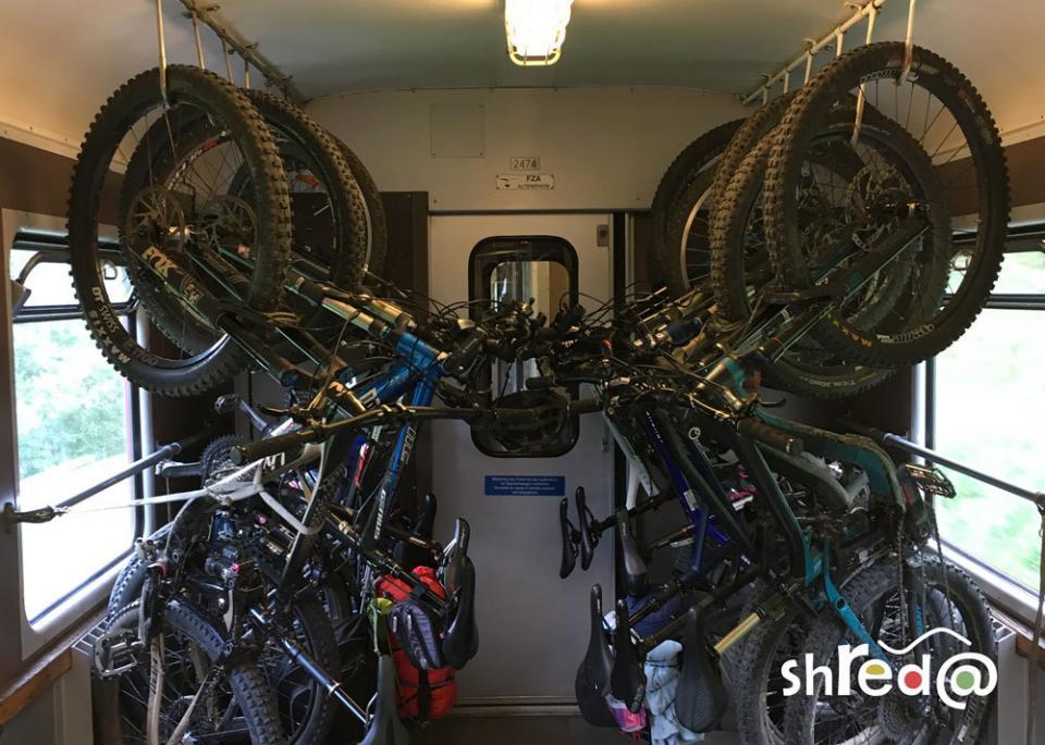 bike storage compartment within the bernina express